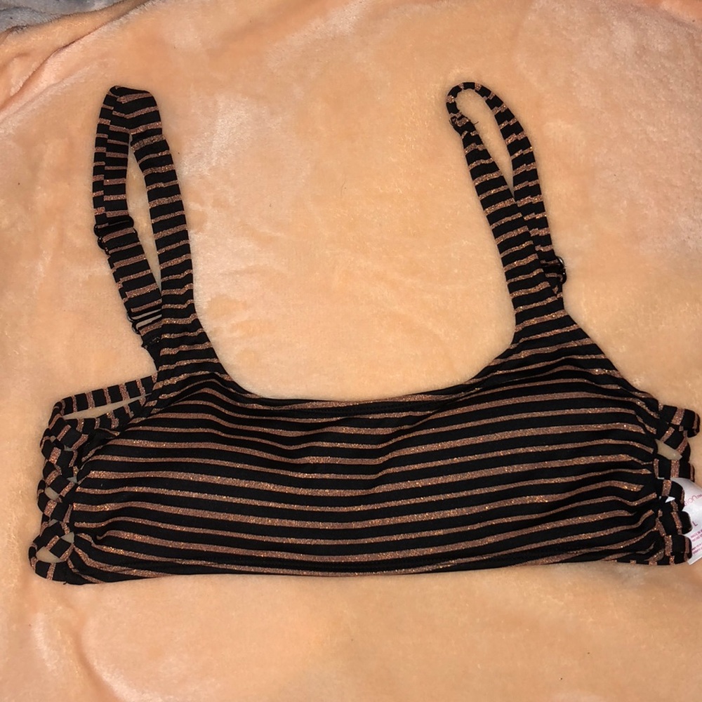 Striped bikini top